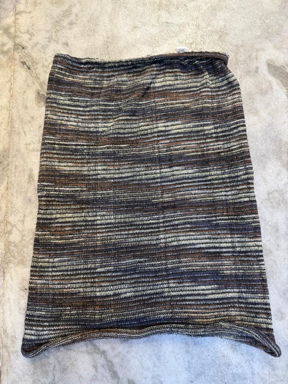 Hand Knitted Striped Mini Skirt