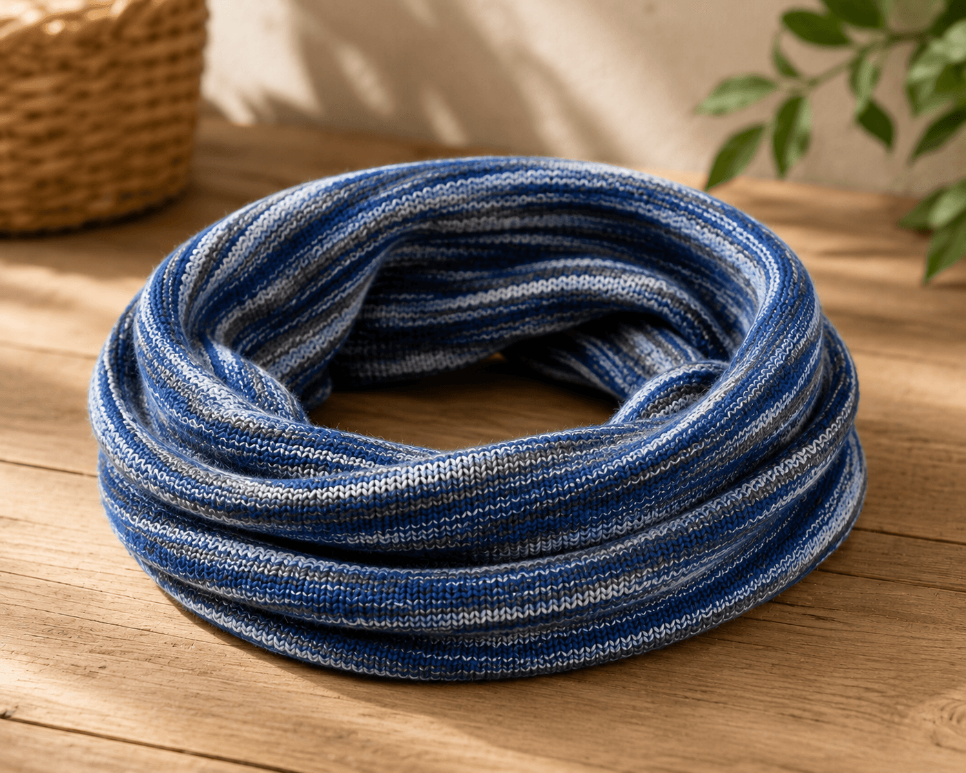 Soft Loop Scarf – Blue – 40 cm